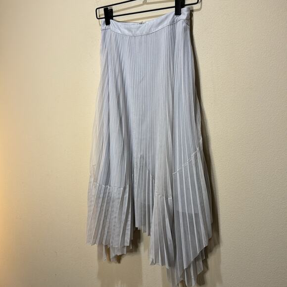 All Saints Lerin Midi Skirt - Light Gray Size 0 - Picture 5 of 10